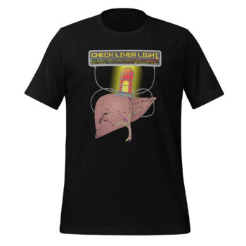 Check Liver Light Graphic Tee - Black