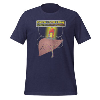 Check Liver Light Graphic Tee - Heather Midnight Navy