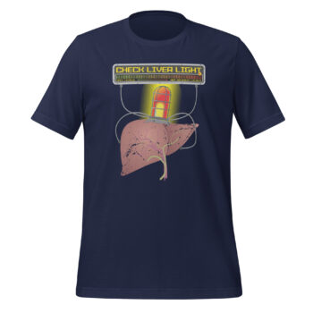 Check Liver Light Graphic Tee - Navy