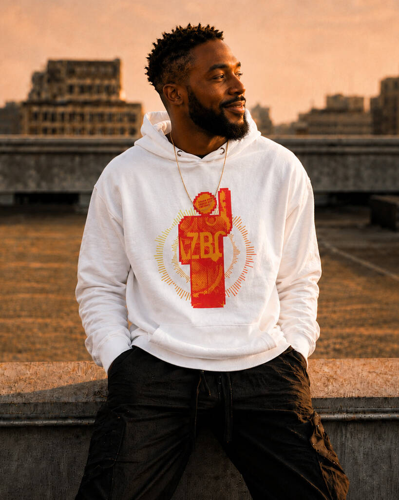 Drop the Bass not Bombs Hoodie - White
